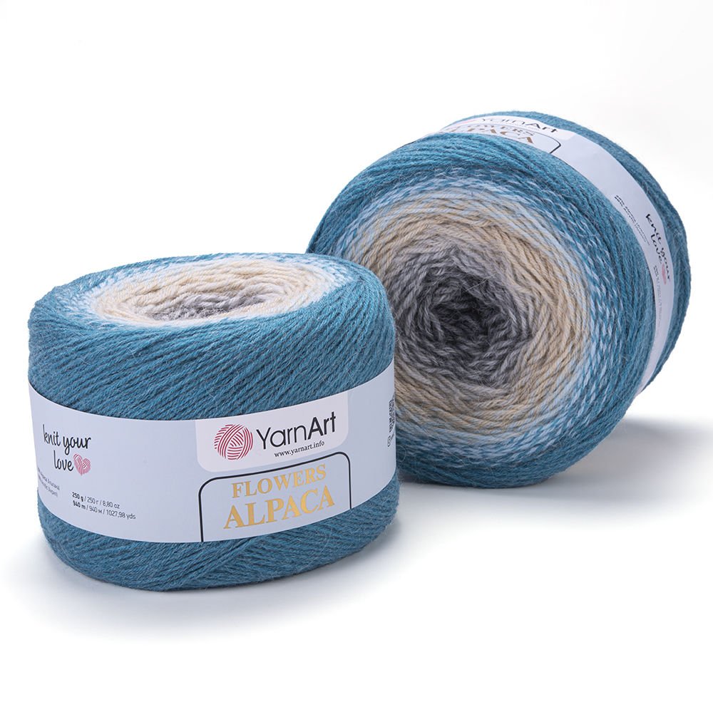 YarnArt Flowers Alpaca – Soft & Warm Alpaca Blend Yarn | 50g, 125m | Perfect for Knitting - Crochet