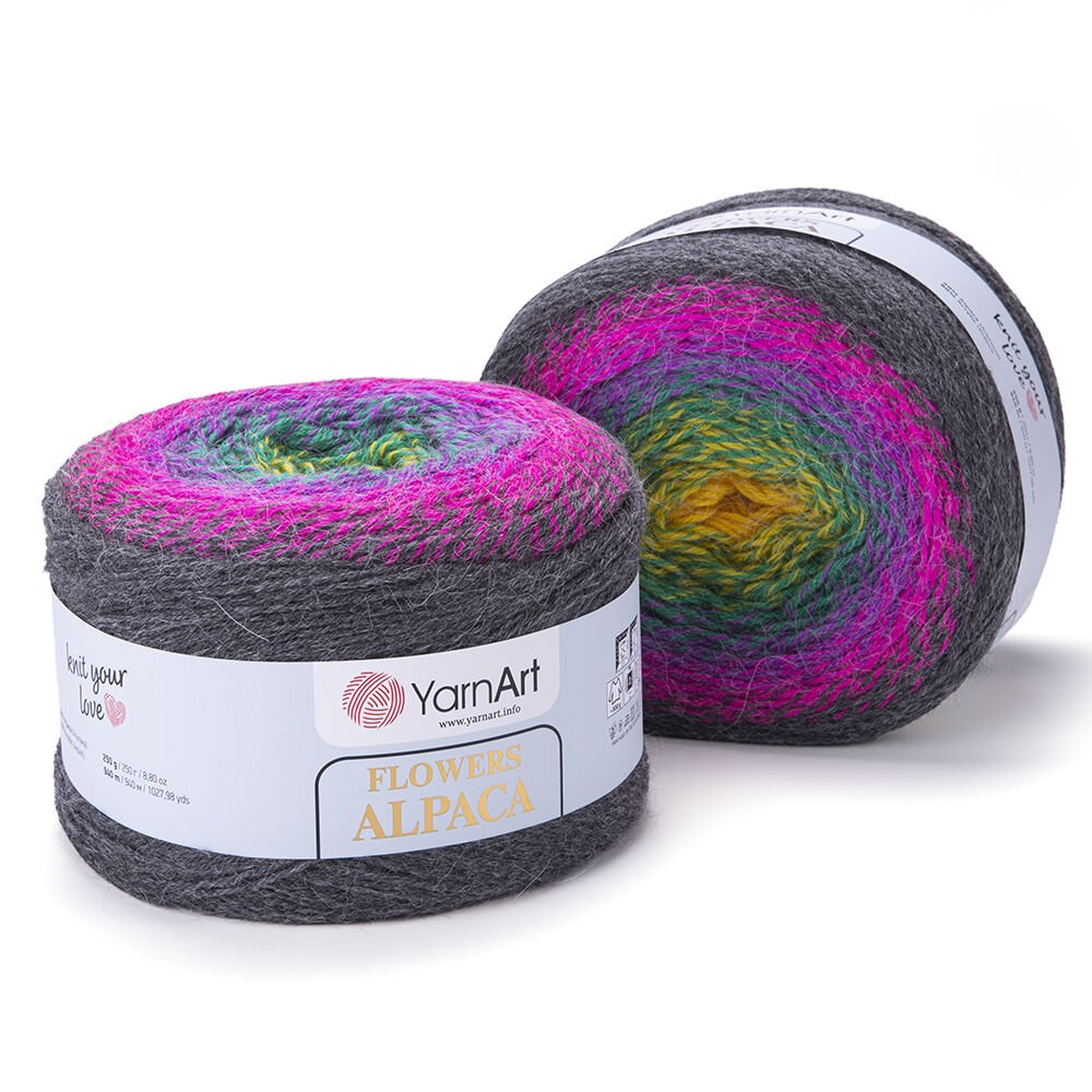 YarnArt Flowers Alpaca – Soft & Warm Alpaca Blend Yarn | 50g, 125m | Perfect for Knitting - Crochet