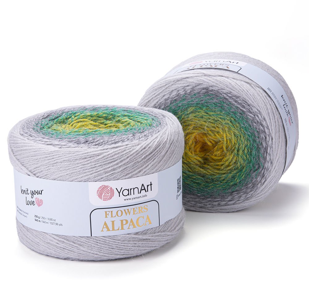 YarnArt Flowers Alpaca – Soft & Warm Alpaca Blend Yarn | 50g, 125m | Perfect for Knitting - Crochet