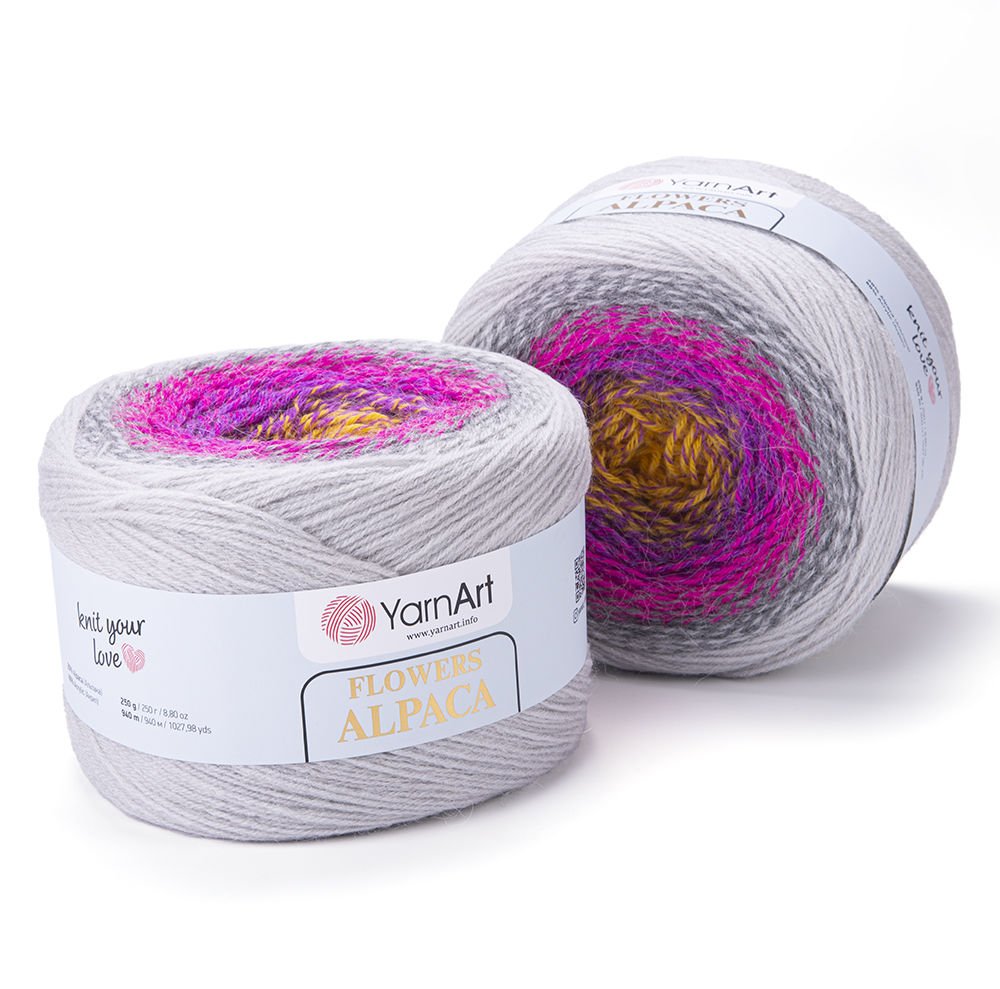 YarnArt Flowers Alpaca – Soft & Warm Alpaca Blend Yarn | 50g, 125m | Perfect for Knitting - Crochet