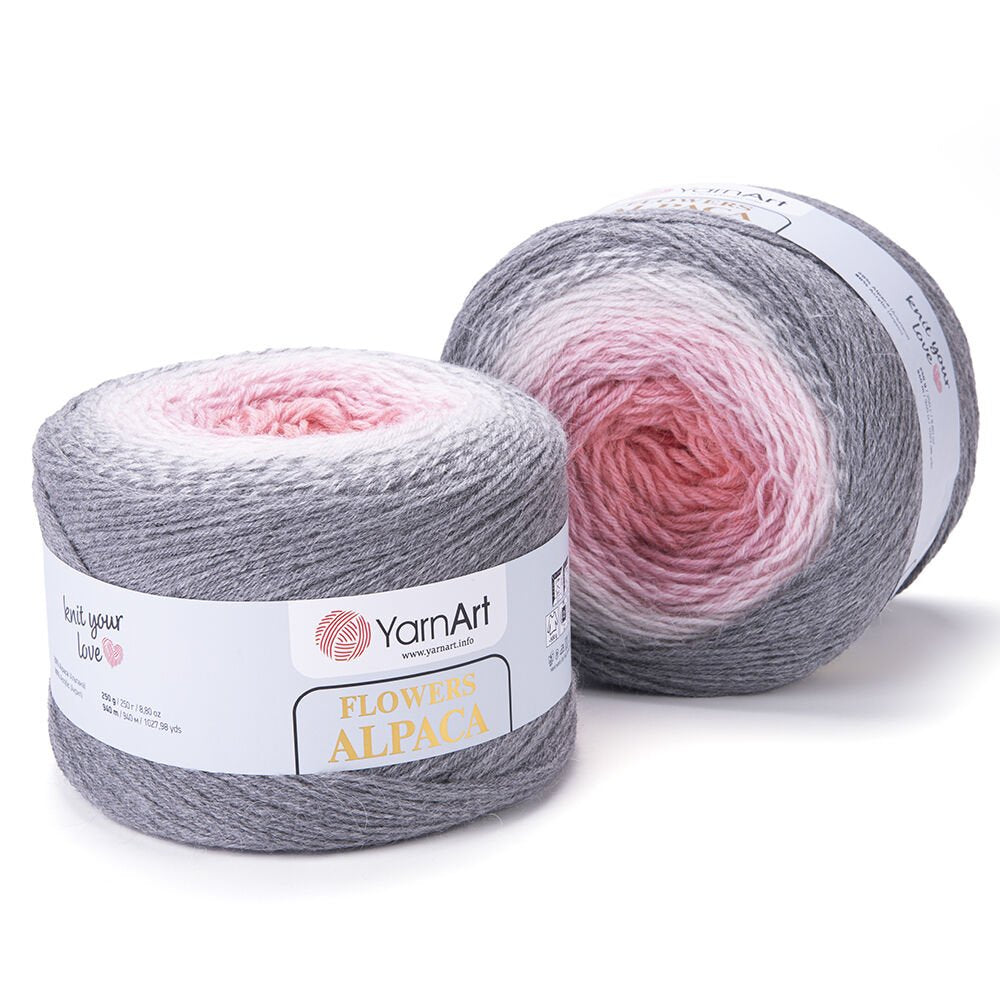 YarnArt Flowers Alpaca – Soft & Warm Alpaca Blend Yarn | 50g, 125m | Perfect for Knitting - Crochet