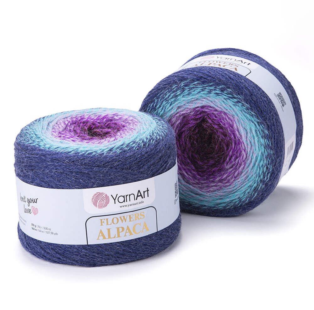 YarnArt Flowers Alpaca – Soft & Warm Alpaca Blend Yarn | 50g, 125m | Perfect for Knitting - Crochet