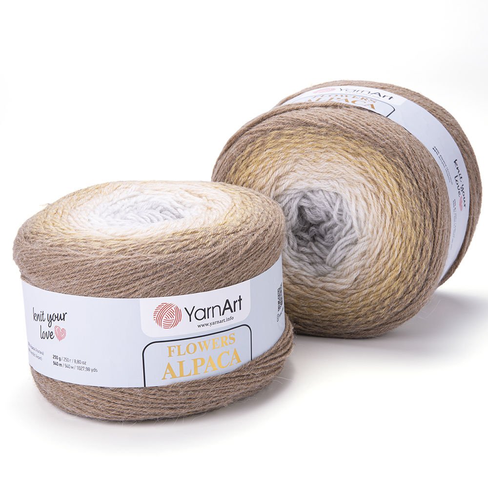 YarnArt Flowers Alpaca – Soft & Warm Alpaca Blend Yarn | 50g, 125m | Perfect for Knitting - Crochet