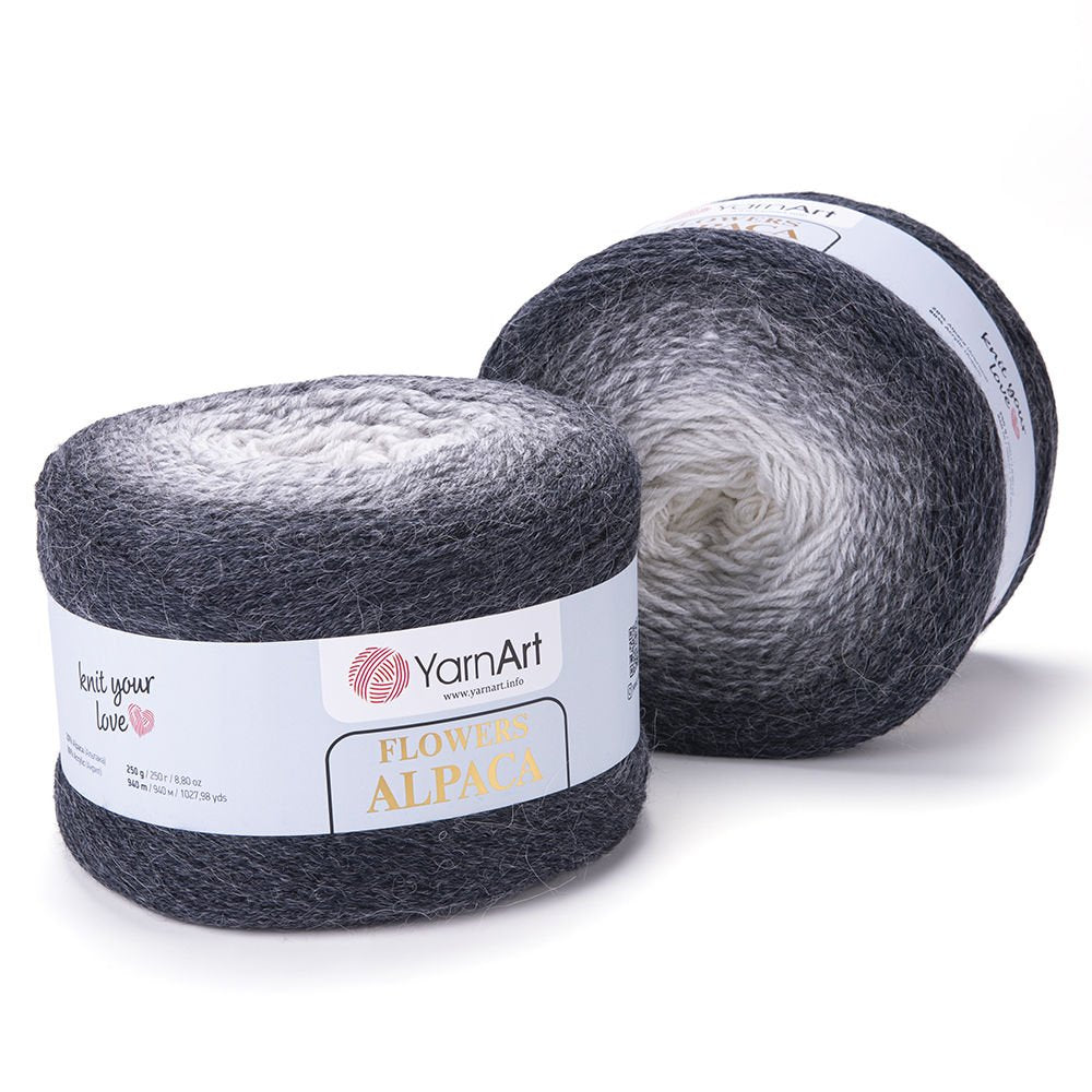 YarnArt Flowers Alpaca – Soft & Warm Alpaca Blend Yarn | 50g, 125m | Perfect for Knitting - Crochet