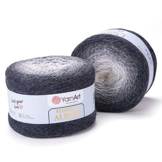 YarnArt Flowers Alpaca – Soft & Warm Alpaca Blend Yarn | 50g, 125m | Perfect for Knitting - Crochet