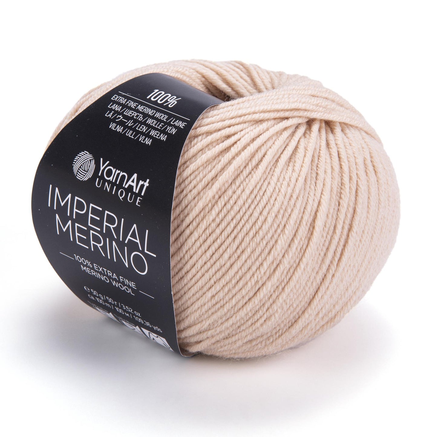 YarnArt Imperial Merino Yarn β 100% Merino Wool, Super Soft & Warm, Baby Friendly, Grey Knitting Yarn for Sweaters - Winter Projects