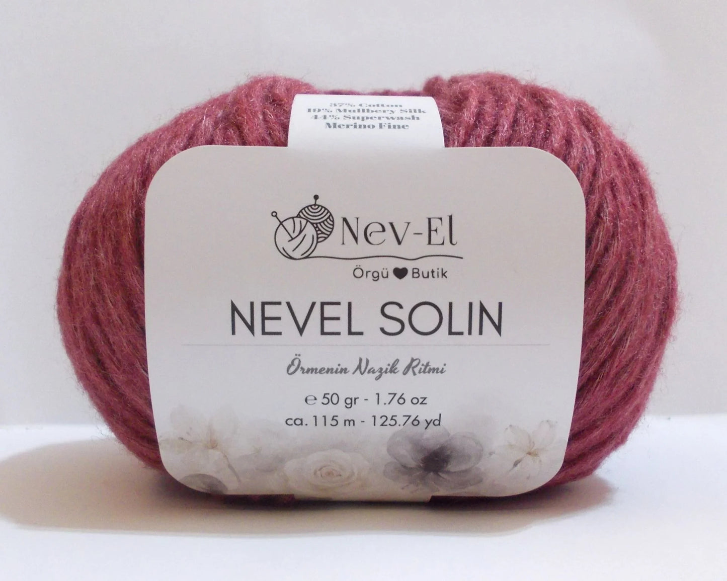 Nevel Solin Yarn – Soft Cotton Silk Merino Blend for Cardigans Tops and Spring Knitting