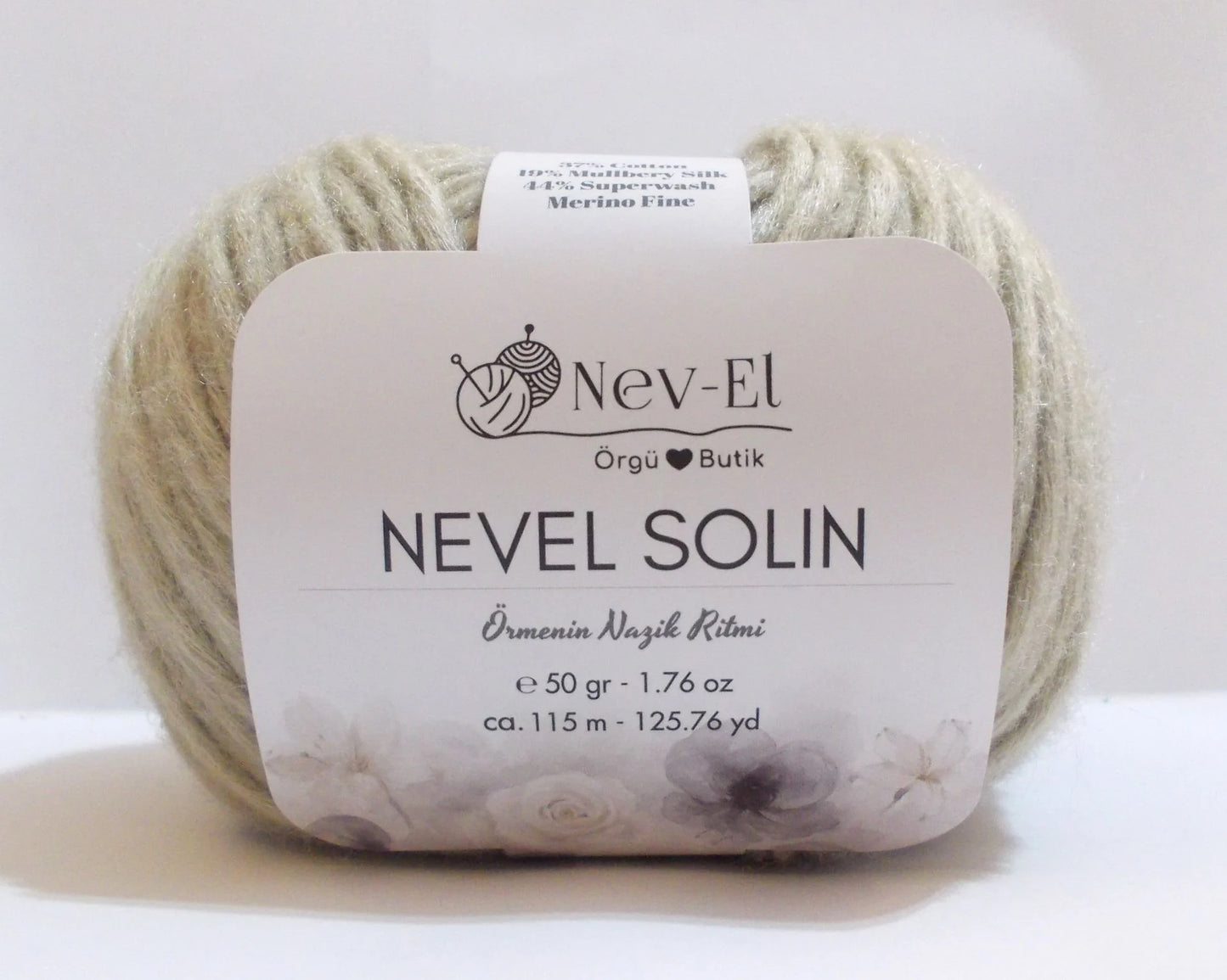 Nevel Solin Yarn – Soft Cotton Silk Merino Blend for Cardigans Tops and Spring Knitting