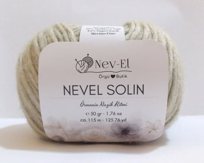 Nevel Solin Yarn – Soft Cotton Silk Merino Blend for Cardigans Tops and Spring Knitting