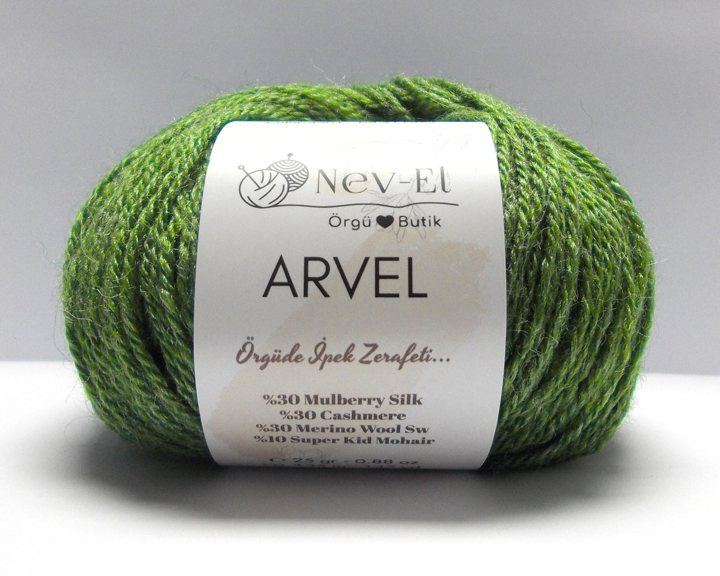 Nevel Arvel Yarn – Luxury Winter Yarn – Mulberry Silk, Cashmere, Merino & Mohair – Soft, Silky - Fun to Knit – 13 Colors