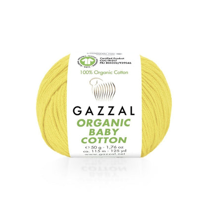 Gazzal Organic Baby Cotton – Ultra Soft 100% Organic Cotton Yarn for Baby Clothes & Delicate Projects
