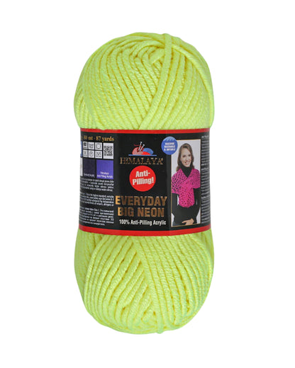 Himalaya Everyday Big Neon Yarn – Super Bulky 100 g / 80 m Anti‑Pilling Acrylic – Bright Neon Pink Chunky Yarn for Knitting & Crochet