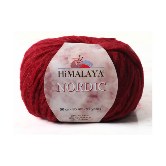 Himalaya Nordic Yarn – Soft Self-Striping Wool Blend, 50g Skein, Bulky Weight, Perfect for Winter Scarves, Cowls & Hats