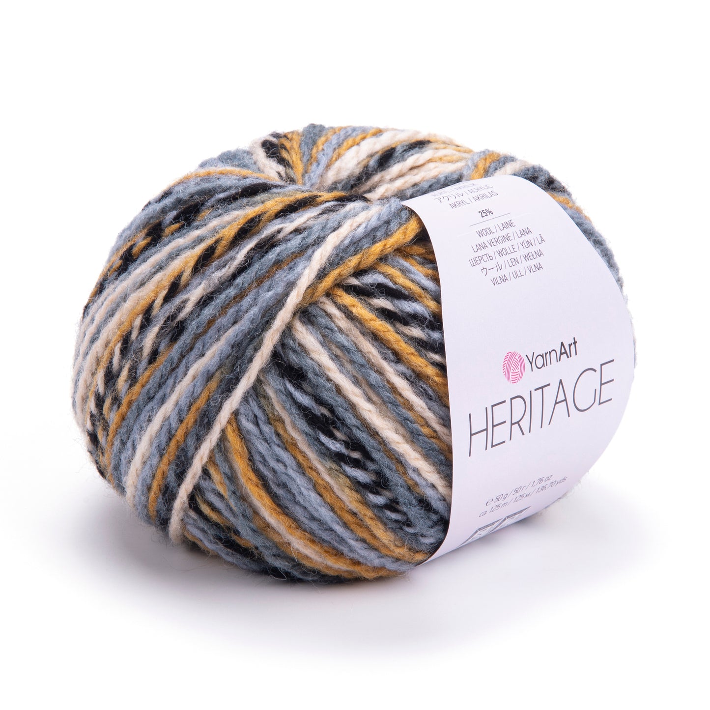 YarnArt Heritage Yarn – Soft Acrylic Wool Blend, Worsted Weight, 100g Skein, Cozy Knitting Yarn for Sweaters, Scarves & Crochet Projects