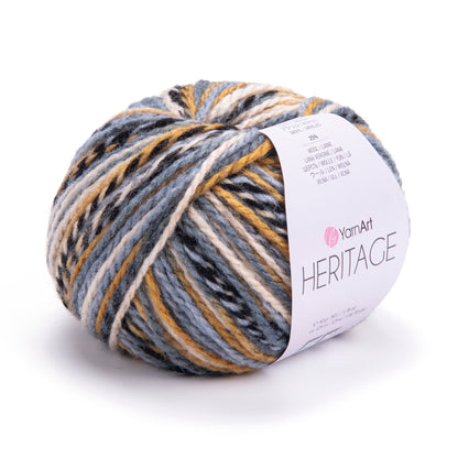 YarnArt Heritage Yarn – Soft Acrylic Wool Blend, Worsted Weight, 100g Skein, Cozy Knitting Yarn for Sweaters, Scarves & Crochet Projects