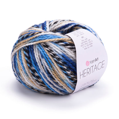 YarnArt Heritage Yarn – Soft Acrylic Wool Blend, Worsted Weight, 100g Skein, Cozy Knitting Yarn for Sweaters, Scarves & Crochet Projects