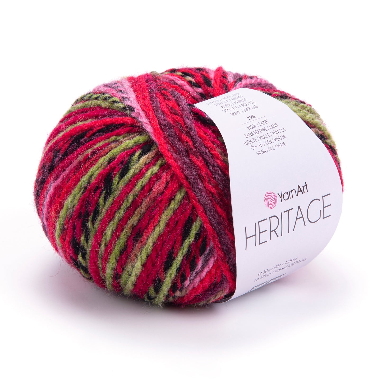 YarnArt Heritage Yarn – Soft Acrylic Wool Blend, Worsted Weight, 100g Skein, Cozy Knitting Yarn for Sweaters, Scarves & Crochet Projects