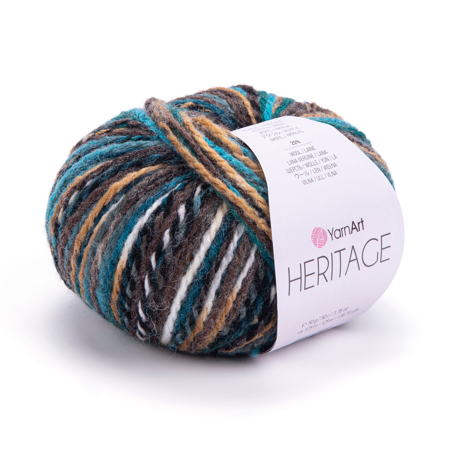 YarnArt Heritage Yarn – Soft Acrylic Wool Blend, Worsted Weight, 100g Skein, Cozy Knitting Yarn for Sweaters, Scarves & Crochet Projects