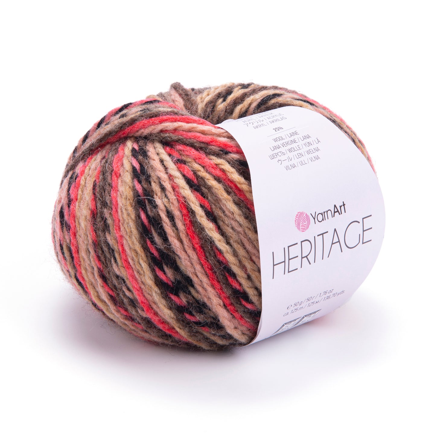YarnArt Heritage Yarn – Soft Acrylic Wool Blend, Worsted Weight, 100g Skein, Cozy Knitting Yarn for Sweaters, Scarves & Crochet Projects