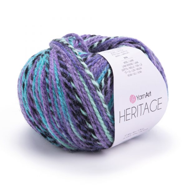 YarnArt Heritage Yarn – Soft Acrylic Wool Blend, Worsted Weight, 100g Skein, Cozy Knitting Yarn for Sweaters, Scarves & Crochet Projects
