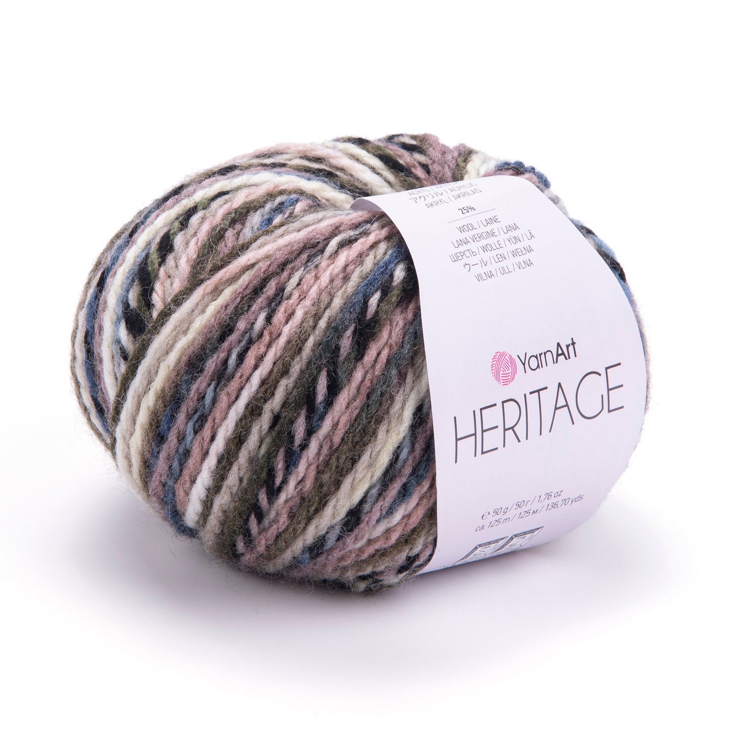 YarnArt Heritage Yarn – Soft Acrylic Wool Blend, Worsted Weight, 100g Skein, Cozy Knitting Yarn for Sweaters, Scarves & Crochet Projects