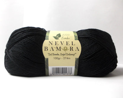 100% Bamboo Hand Knitting Yarn – Naturally Dyed, Soft & Eco-Friendly – Nevel Bamora Skein for Summer Projects