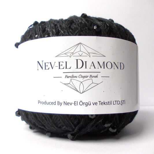 Nevel Diamond Yarn – Luxury Crystal Beaded Cotton Blend for Hand Knitting (50g / 125m)