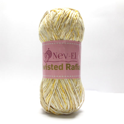 Nevel Variegated Soft Raffia Yarn – Multicolor Paper Look Yarn for Crochet Bags, Hats, DIY Accessories – Lightweight and Washable