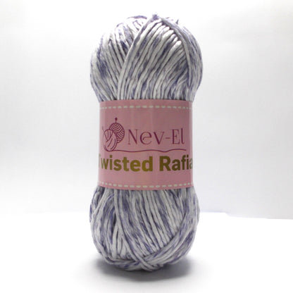 Nevel Variegated Soft Raffia Yarn – Multicolor Paper Look Yarn for Crochet Bags, Hats, DIY Accessories – Lightweight and Washable