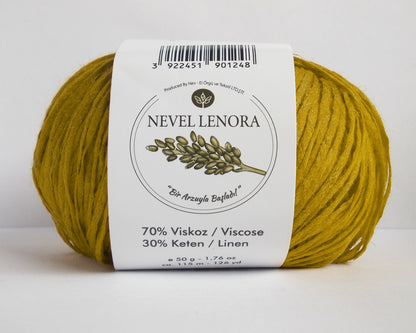 Nevel Lenora – Soft & Breathable Linen-Viscose Blend Yarn for Summer Knits