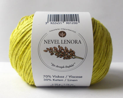 Nevel Lenora – Soft & Breathable Linen-Viscose Blend Yarn for Summer Knits