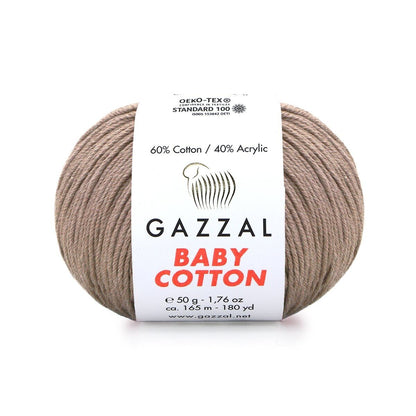 Gazzal Baby Cotton – Lightweight Soft Yarn for Babies & Kids | 50g, 165m