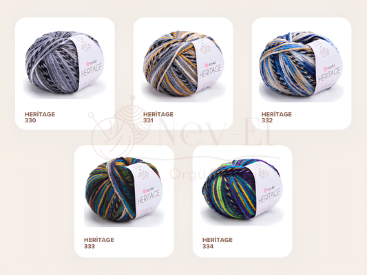 Yarnart Heritage Yarn Marbled Knitting Yarn