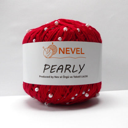 Nevel Pearly – Elegant Beaded Cotton Yarn | Soft & Shiny for Knitting - Crochet
