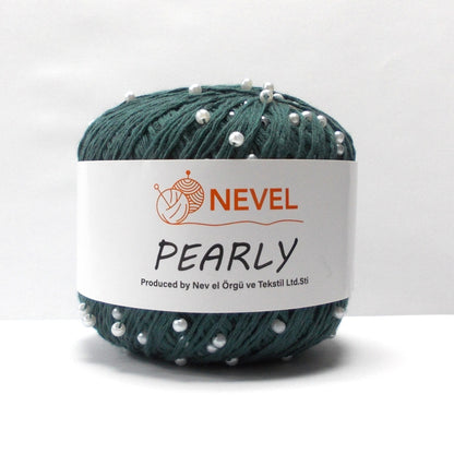 Nevel Pearly – Elegant Beaded Cotton Yarn | Soft & Shiny for Knitting - Crochet