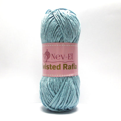 Nevel Twisted Raffia Yarn – Soft Washable Raffia for Crochet Bags, Summer Hats, Basket Weaving, Paper Look Cotton Yarn