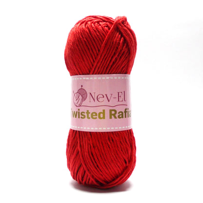 Nevel Twisted Raffia Yarn – Soft Washable Raffia for Crochet Bags, Summer Hats, Basket Weaving, Paper Look Cotton Yarn