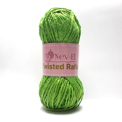 Nevel Twisted Raffia Yarn – Soft Washable Raffia for Crochet Bags, Summer Hats, Basket Weaving, Paper Look Cotton Yarn