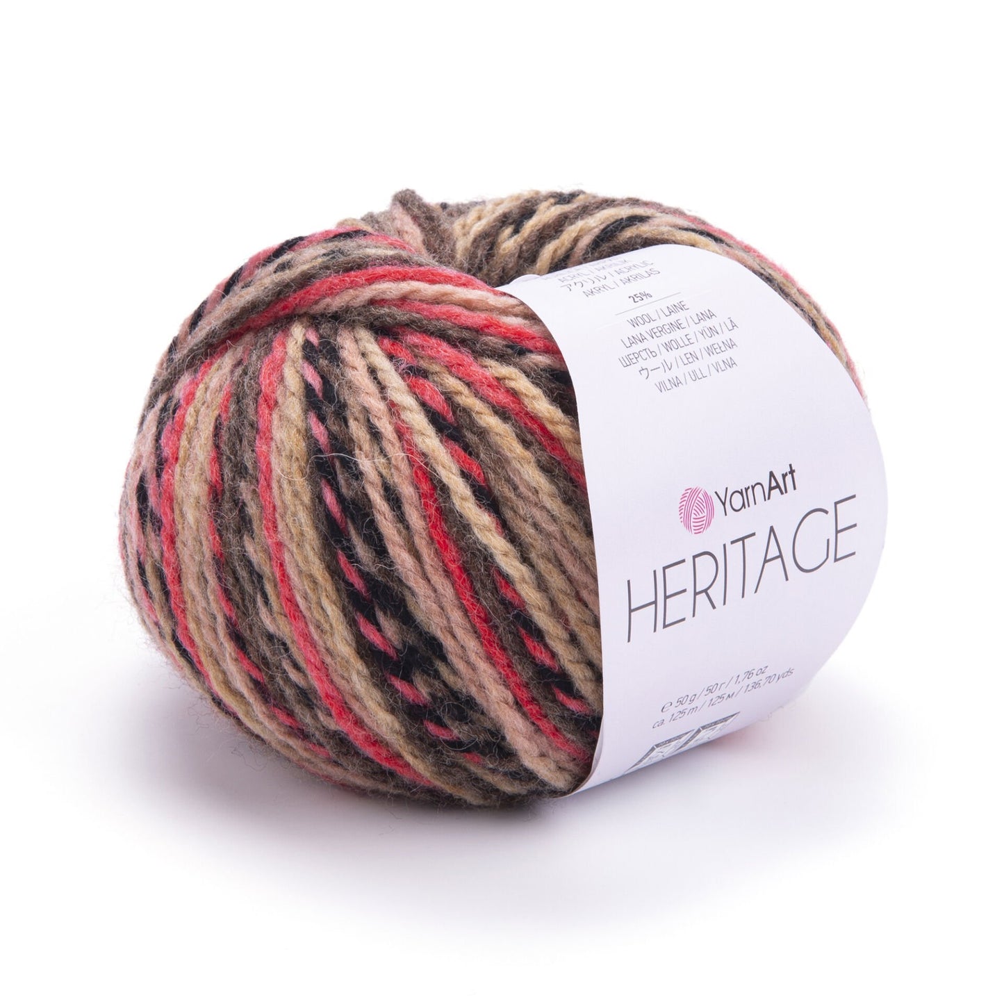 YarnArt Heritage Yarn – Soft Acrylic Wool Blend, Worsted Weight, 100g Skein, Cozy Knitting Yarn for Sweaters, Scarves & Crochet Projects