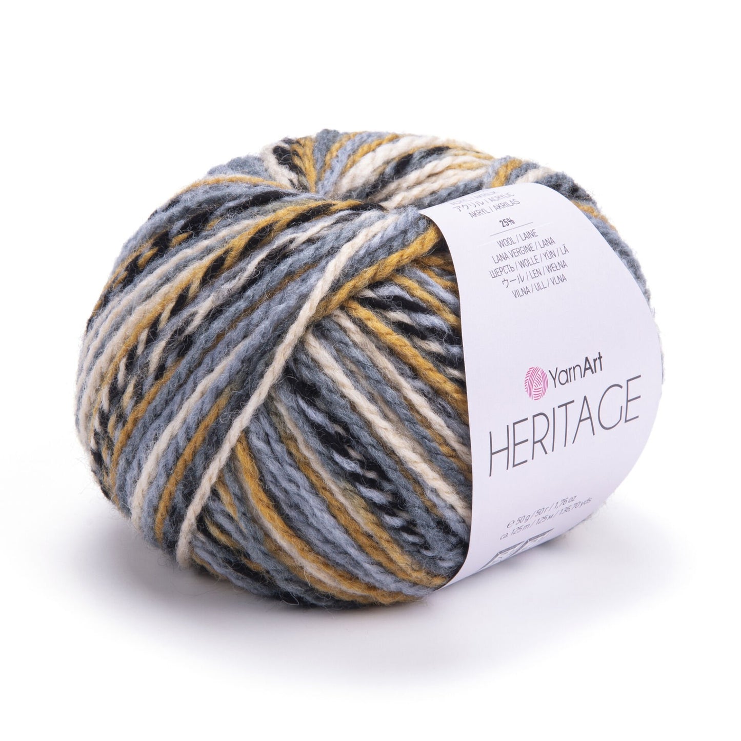 YarnArt Heritage Yarn – Soft Acrylic Wool Blend, Worsted Weight, 100g Skein, Cozy Knitting Yarn for Sweaters, Scarves & Crochet Projects