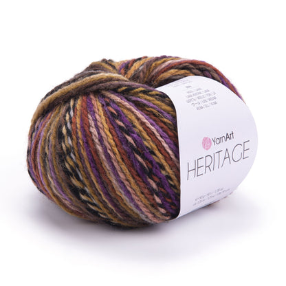 YarnArt Heritage Yarn – Soft Acrylic Wool Blend, Worsted Weight, 100g Skein, Cozy Knitting Yarn for Sweaters, Scarves & Crochet Projects