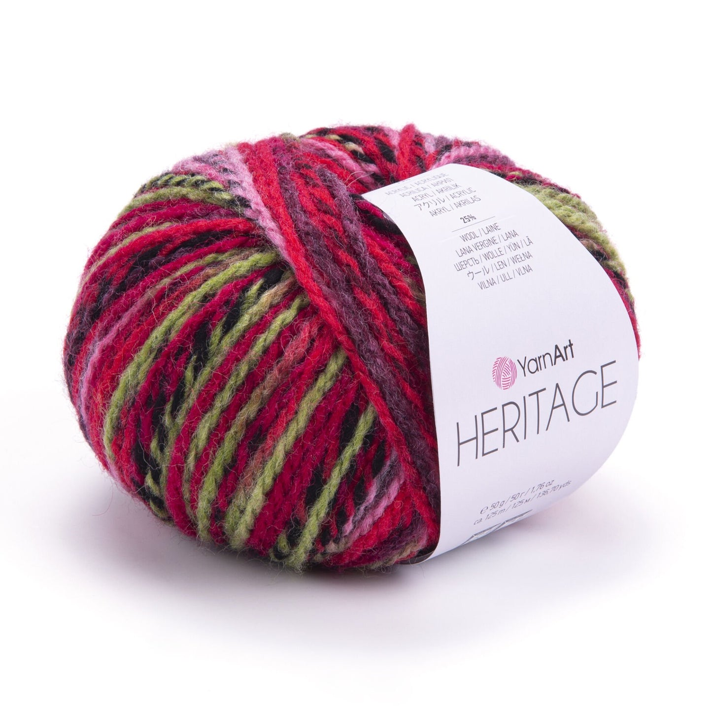 YarnArt Heritage Yarn – Soft Acrylic Wool Blend, Worsted Weight, 100g Skein, Cozy Knitting Yarn for Sweaters, Scarves & Crochet Projects