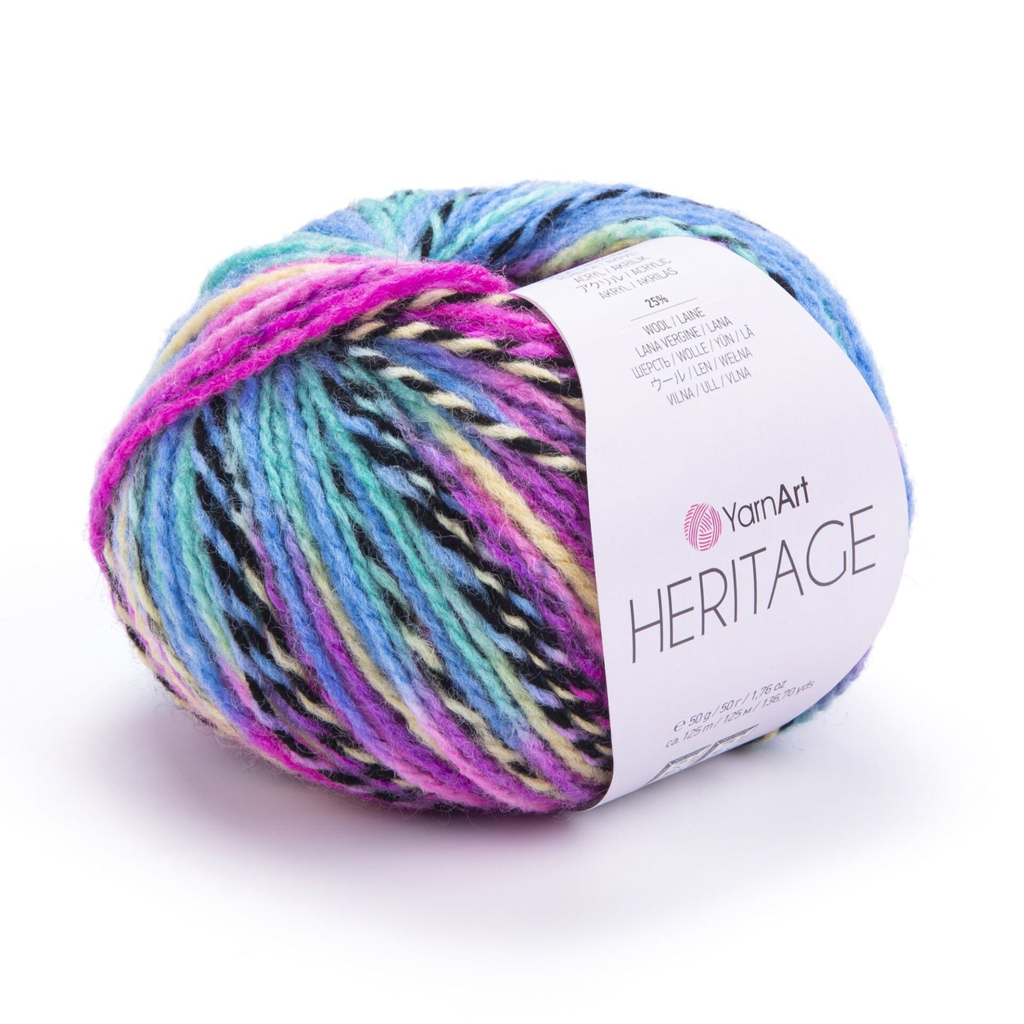 YarnArt Heritage Yarn – Soft Acrylic Wool Blend, Worsted Weight, 100g Skein, Cozy Knitting Yarn for Sweaters, Scarves & Crochet Projects