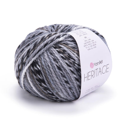 YarnArt Heritage Yarn – Soft Acrylic Wool Blend, Worsted Weight, 100g Skein, Cozy Knitting Yarn for Sweaters, Scarves & Crochet Projects
